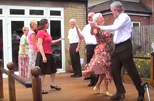 Dancing it on Alan and Vicki's deck Dancing it on Alan and Vicki's deck